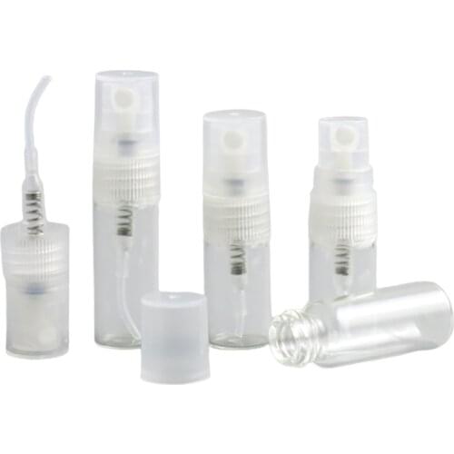 10 x 2ML 3MLTravel Mini Glass Perfume Bottle Empty Refillable portable Spray Bottle Small Parfume Atomizer Perfume Sample Vials