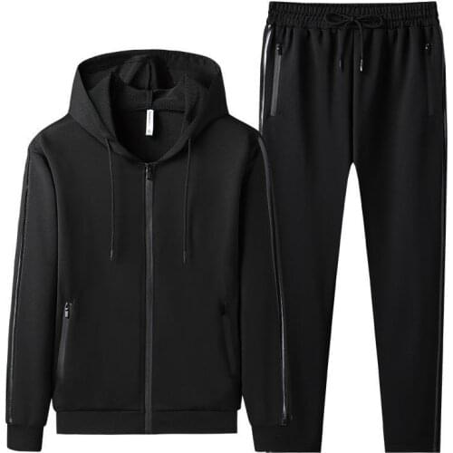 Spring Men Tracksuit Streetwear Casual Mens Set 2021 Hoodies Sportswear Mens Two Pieces Set Zipper Jacket+Pants Sports Suit
