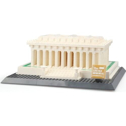 Architecture Series United States Lincoln Memorial Building Blocks Sets Bricks Classic City Skyline Model Toys For Kids Gift Moc