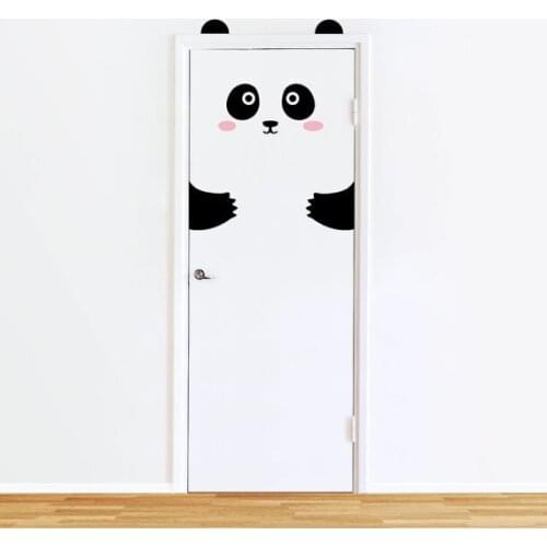 Lovely Cartoon Animal Wall Stickers DIY Pig Panda Kids Baby Childern Nursery Door Decal Stickers Home Decor Poster