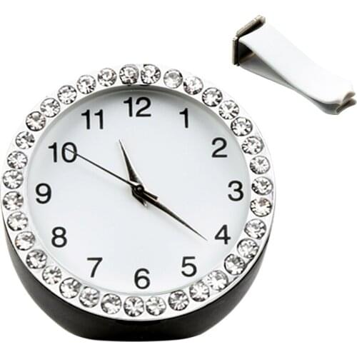 Yolu Car Clock Mini Automobiles Digital Watch Quartz Clocks Stick-on Auto Ornament Car Accessories for Cars SUV MPV