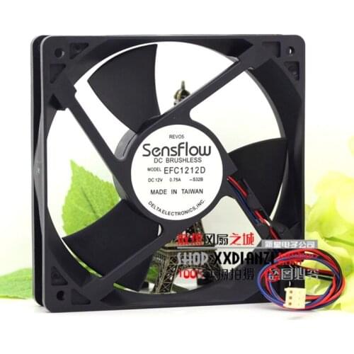 Original 12025 EFC1212D 12V 0.75A 4-pin PWM temperature control large air volume ball fan