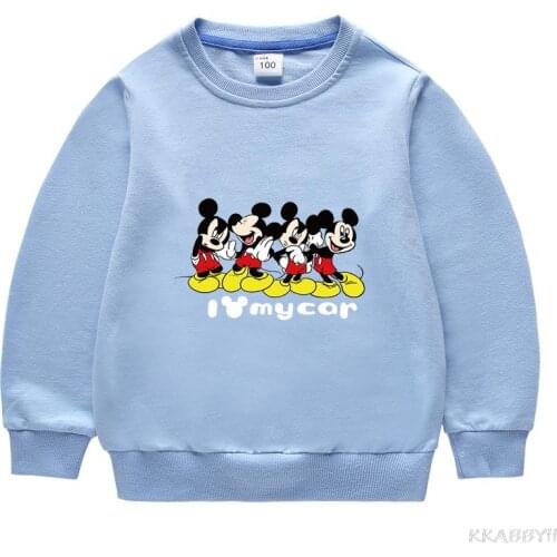Disney Mickey Boys Girls Cartoon Pattern Autumn Winter Outwear Children Sweatshirts for Kids Clothes Girls Pullovers Tops