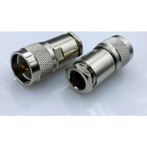 UHF male M type male SL16-J-7 RF coaxial connector for LMR400 RG214 50-7 cable connector 1pcs