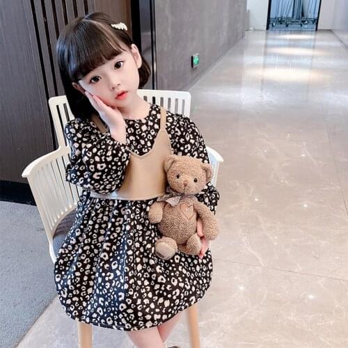 Dresses For Girls Floral Pattern Girl Party Dress Spring Autumn Kids Dress Casual Style Childrens Clothing