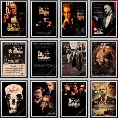 Classic film The Godfather poster bar home wall decoration retro kraft paper vintage poster,room decor wall sticker
