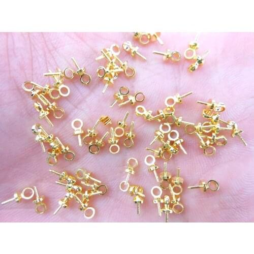 Selling DIY production jewelry accessories earrings pendant hand silver needle puncture pearl jewelry crystal ladies gifts