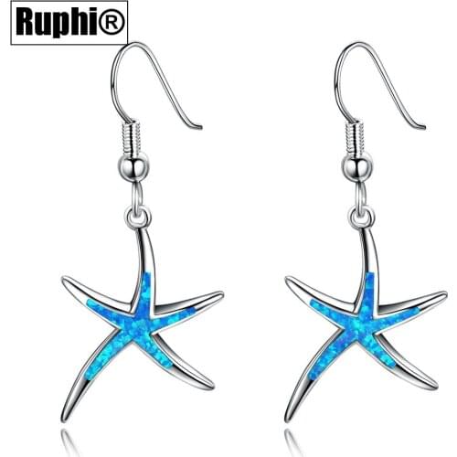 Silver Color Copper Starfish Pendant Necklace Natural Abalone Shell Opal Sea Star Summer Beach Ocean Sea Series Gift Jewelry