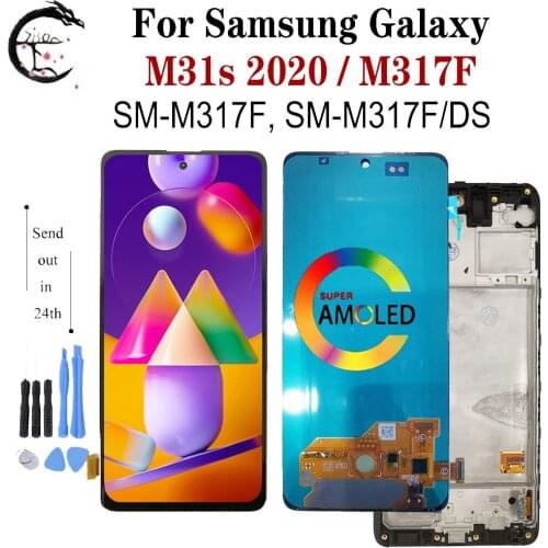Super AMOLED For Samsung Galaxy M31s LCD Screen M317 M317F Display With Frame SM-M317F/DS LCD Touch Digitizer Assembly Module