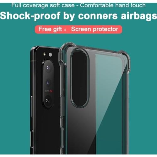 For Sony Xperia 5 II Case IMAK Shock-Resistant Shockproof Soft TPU Back Cover Case for Sony Xperia 5 II
