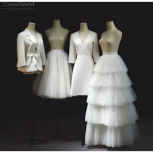 Simplistic Wedding Dresses Sets Fashion Combination Bridal Dresses 4 styles Dancing Vestido De Noivas Trends Chic DW464