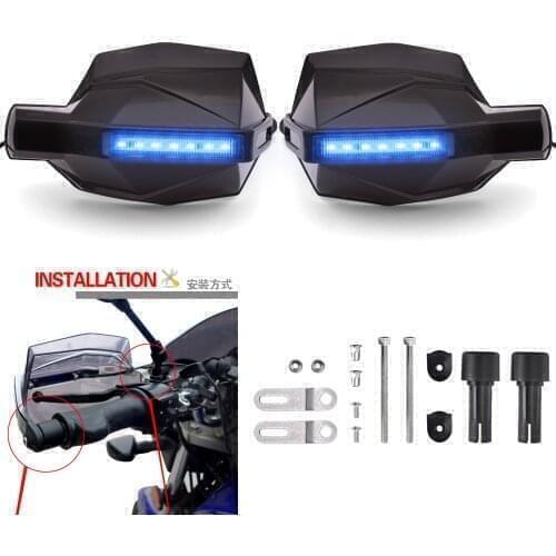 Motorcycle Hand Guards with LED Turn Signal Light Protectors Accessories For Honda MSX 125 CBR650R CB125R XADV 750 X11 ST1300