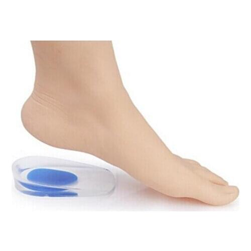 1 Pair Women Men Unisex Soft Rubber Gel Pain Heel Spur Cup Insoles Support Shoe Cushion Inserts For Man Shoe-Pad