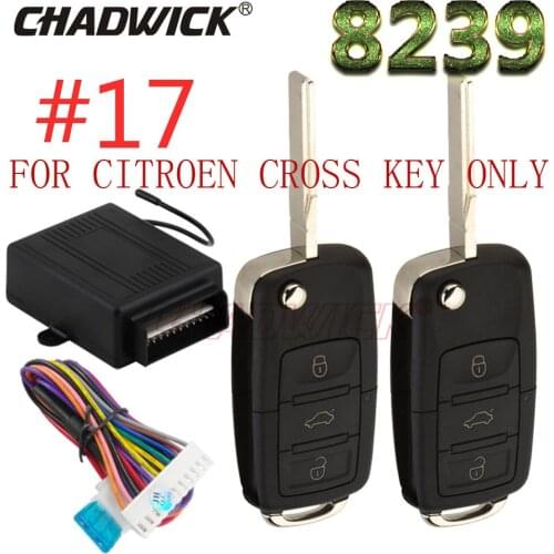 #17 flip key keyless entry system for citroen cross key remote control door lock locking CHADWICK 8239 styling classical quality
