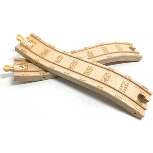 2pcs S-shaped railway track Compatible with wooden train track , Track game Special accessories scarcity kids train toys p073