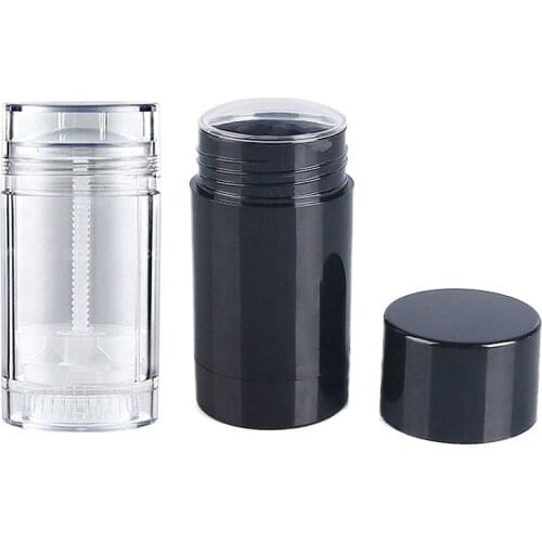 20pcs Deodorant Containers Clear Empty Refillable Round Shape Bottom Filling Stick Twist-up Deodorant Bottles Lip Balm Tubes