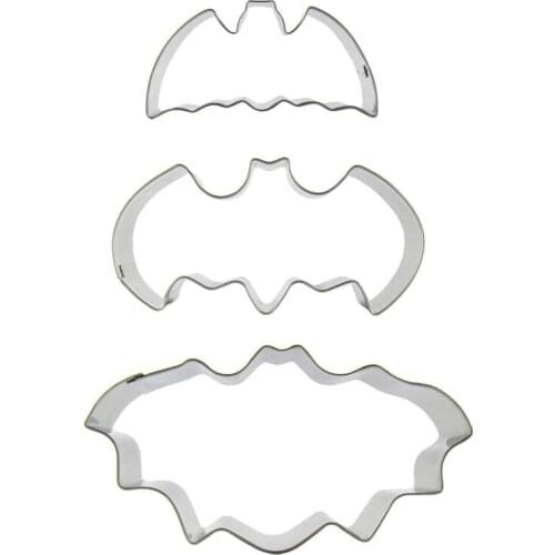 Cartoon Bat shaped 3 piece biscuit cutting molds, fruit cutting ,baking tools, cake decorating soft candy tools