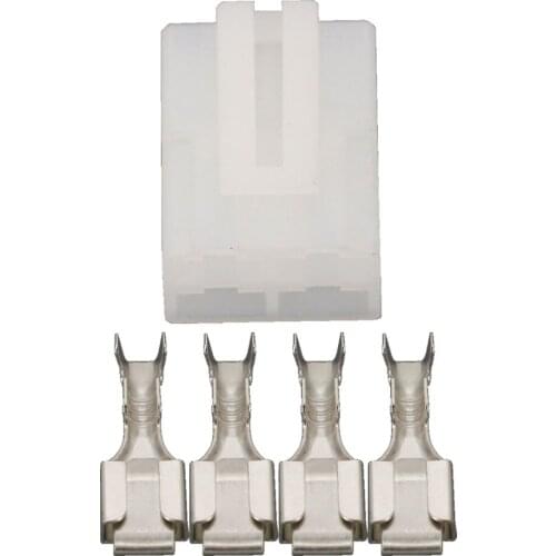 4 Pin Automotive wire harness connector DJ7048-6.3-21 high current connector containing terminal