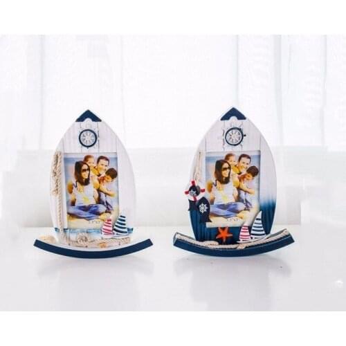 5 Inch Mediterranean Style Creative Wooden Photo Frame Living Room Ornaments