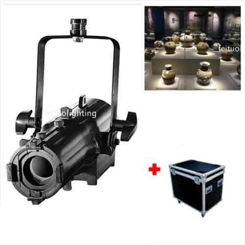 8pcs+fly case hot sale mini leko 60W led profile spot light with zoom single ww or cw for T Show Studio Theater Devices Light