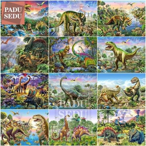 DIY Animals Diamond Painting Dinosaur Full Square Diamond Mosaic Embroidery Animal Handicraft Sale Home Decoration Gift For Men