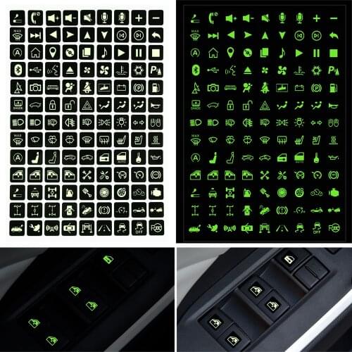 Car Luminous Sticker Multi-function Button For Suzuki Vitara Swift Ignis Kizashi SX4 Baleno Ertiga 2016 2017 2018