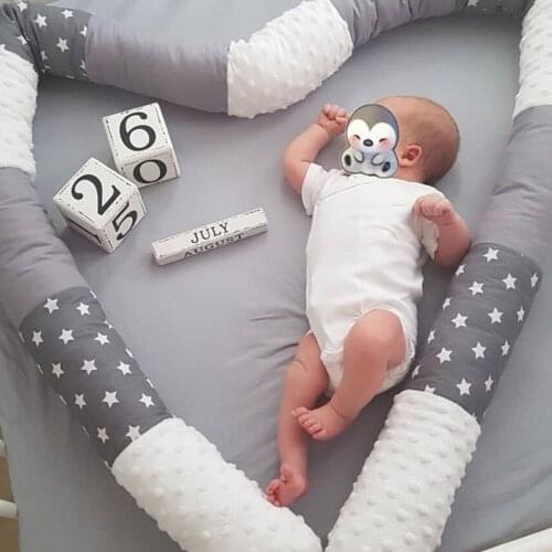 Baby Bed Bumper Pillow Cushion Baby Bed Protector Crib Cot Bumper for Newborn Baby Infant Toddler Room Decor