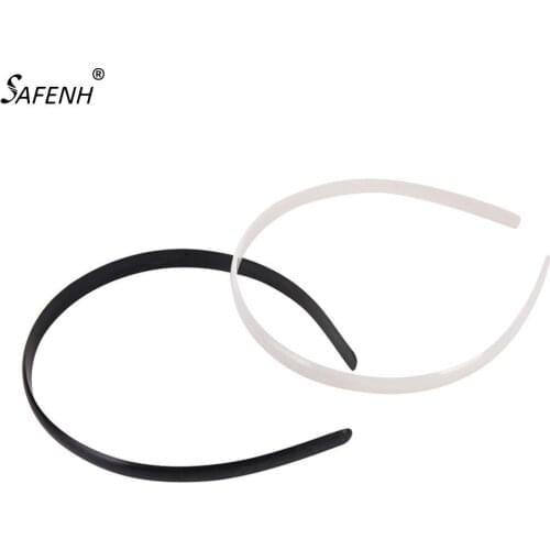 10pcs White Black Fashion Plain Lady Plastic Hair Band Headbands NO Teeth Headwear Girl Hair DIY Tool Accessories
