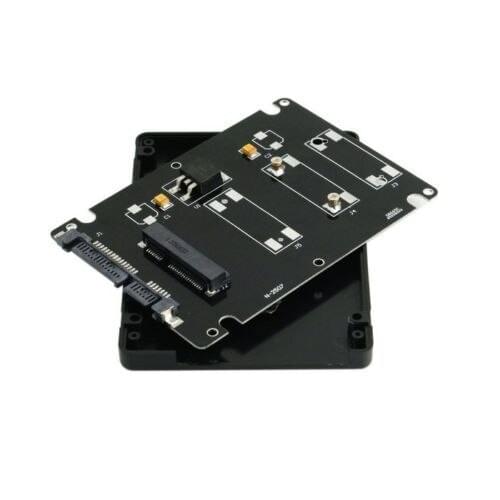 CYSM Chenyang Mini PCI-E mSATA SSD to 2.5" SATA Hard Disk Enclosure Case Converter Adapter Blacm Color