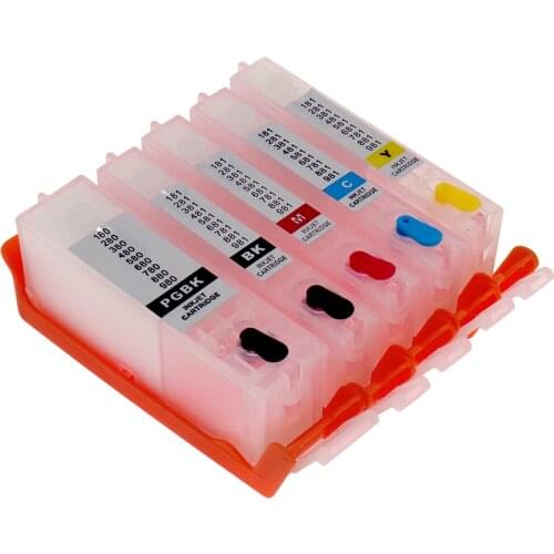 For Canon PGI-280 CLI-281 Refillable Ink Cartridge with ARC Chips for TR7520 TR8520 TS8220 TS8320 TS6320 TS6120 TS6220 TS702
