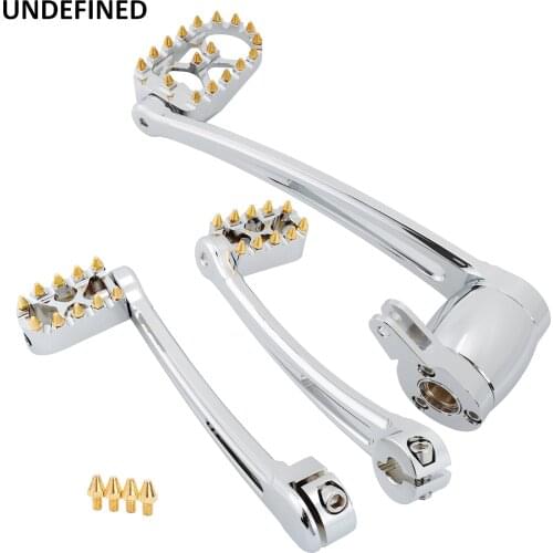Chrome MX Offroad Brake Arm Kit Shift Lever Shifter Pegs For Harley Touring 2008-2013 Road King Street Glide Electra Glide Trike