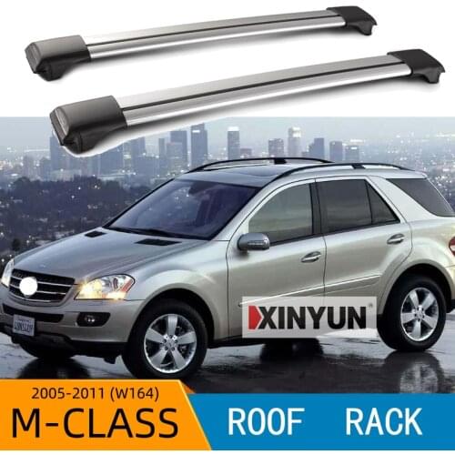 2Pcs Roof Bars for Mercedes-Benz - M-CLASS (W164) SUV [2005-2011] Aluminum Alloy Side Bars Cross Rails Roof Rack Luggage