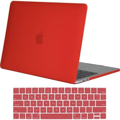 Matte Red Case for Apple Macbook 12"/Pro 13"/15"/Air 11"/13"high Quality Anti-fall Portable Laptop Hard Shell+Keyboard Film