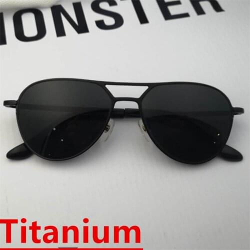 Titanium sunglasses men Prescription polarized sunglasses Fashionable Bright Driving Customize Pure titanium glasses 970