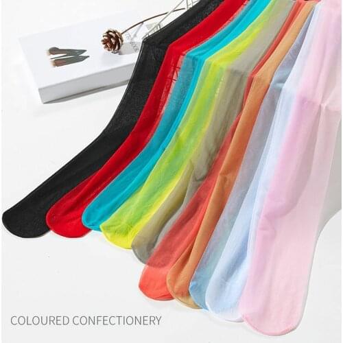 Soft Stockings Elastic Tights Attractive Underwear Stockings Pantyhose 2021 fashion pure trendy socks Harajuku Fluorescent women