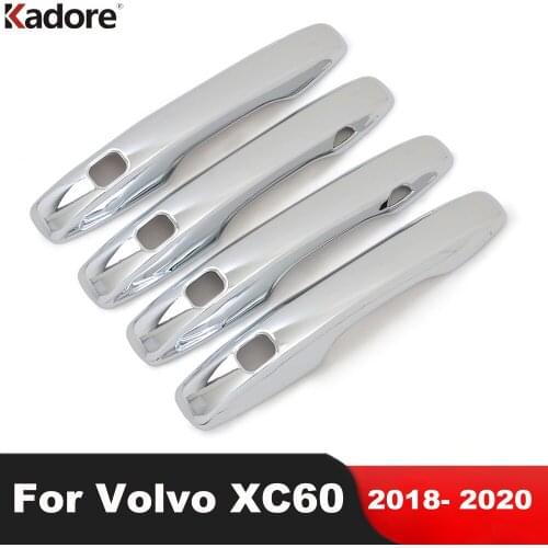 For Volvo XC60 XC 60 2018 2019 Car Exterior Door Handles Cover Car Door Bowl Trim ABS Chromium Styling Accessories
