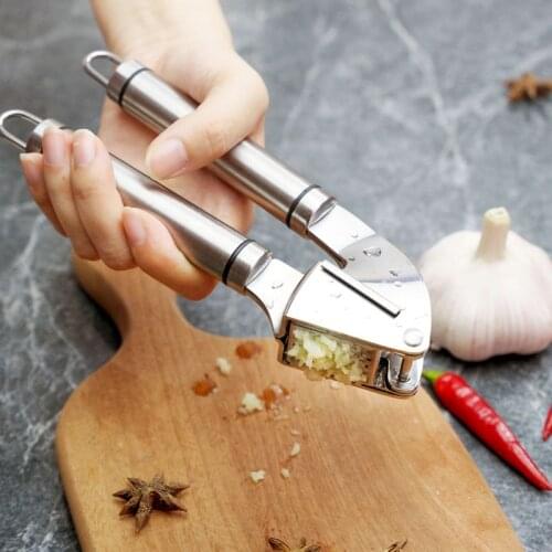 Stainless Steel Garlic Press Crusher Kitchen Cooking Ginger Squeezer Masher Handheld Ginger Mincer Tools Kitchen Accessories