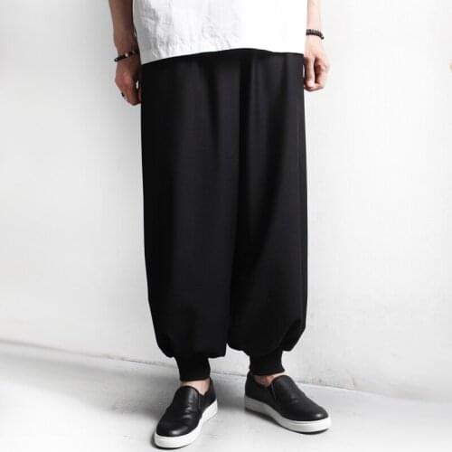 2016 Mens new male casual all-match solid color casual pants stage singer costumes trousers clothing