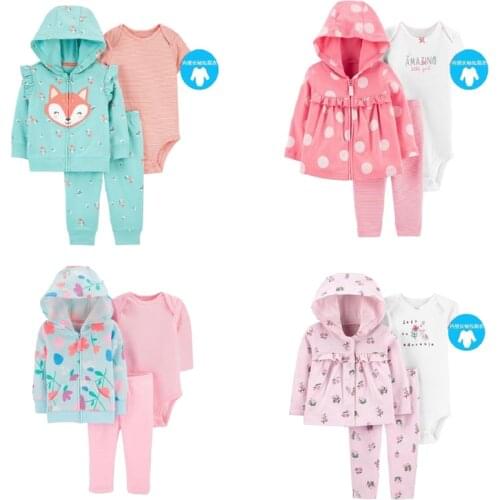 Baby girl clothes long sleeve dot jacket+bodysutit+pant boy clothing newborn outfit new born set winter 2021 autumn costume