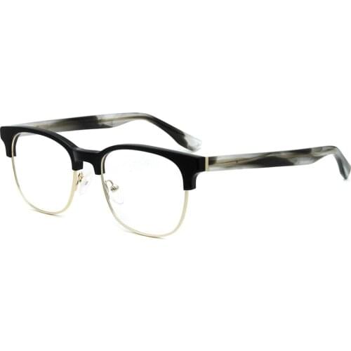 Metal Acetate Glasses Frame Men Women Myopia Optical Prescription Eyeglasses Round Brand Design Eyewear G71