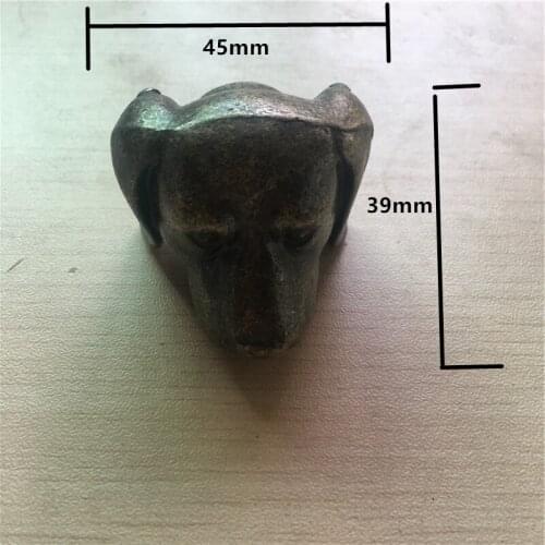 European Alloy Dog Animal Beast Handle,Decoration Hooks,Chinese Vintage Wooden Box Cabinet Single Hole Handles,Bronze Tone,1PC
