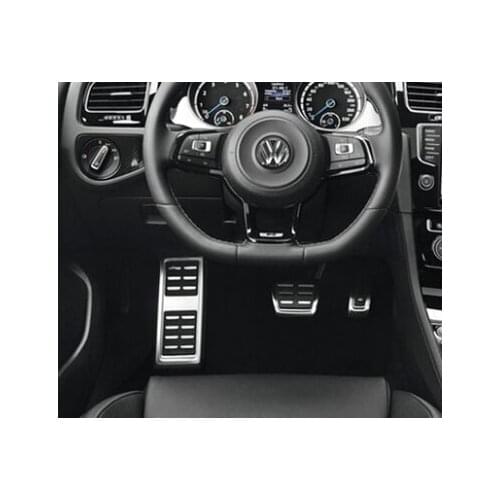 STYO for VW Golf 7 MK7 2014 Stainless Steel Pedals Cap Foot Cover Sticker Accelerator Brake Clutch MT AT