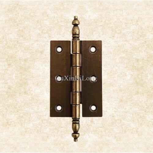 Top Designed 2PCS Metal Door Butt Hinges European Antique Furniture Hinges Cupboard Drawer Cabinets Kitchen Pulls Door Hinges