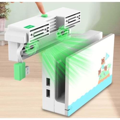 Cooling Fan With 2 Strong Cooler Fans with Dust-proof Back cover For Nintendo Switch Console Dock Base