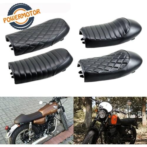 2 colors Retro Seat Custom Motorcycle Cafe Racer Vintage Replacement Hump Saddle Seat Fit ForYamahaKawasakiHonda Scrambler