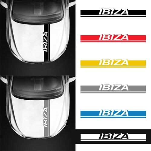 Waterproof Membrane Car Hood Sports Racing Stickers for Seat IBIZA 2010-2020 Car Accessories