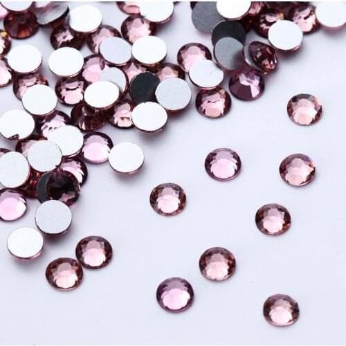 High Shinning LT Amethyst Color Crystal Nail art Glitter SS3-SS34 Non Hotfix Flatback Manicure For Nail Art Decoration
