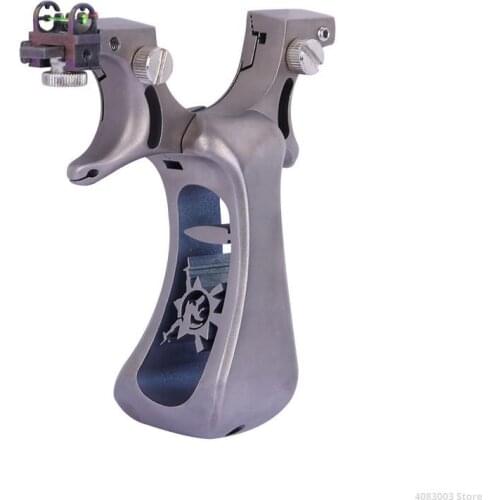 TC21 Titanium alloy high-end Slingshot With Flat Rubber Band High Power High Quality Catapult Outdoor Special for Hunting