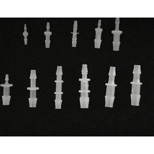 10Pcs 1.6mm-6.4mm Plastic Straight Reducing Connectors For Garden Watering Hose Micro Irrigation System