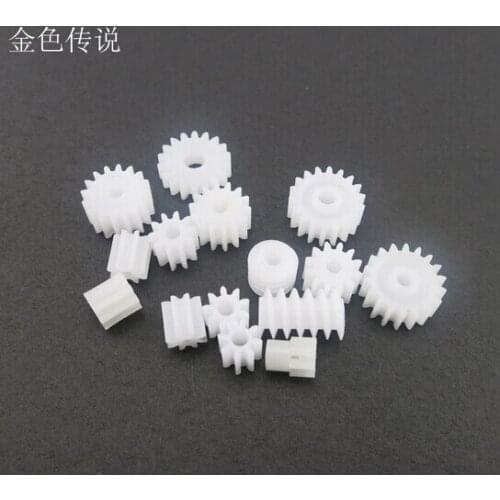 15 Types Plastic Main Shaft Gear Pack Motor Gear Four-wheel Motor Worm Making Science DIY Toy Accessory F17641